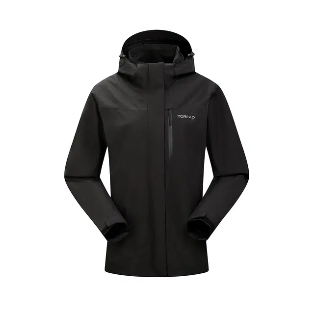 探路者  防风防水保暖户外两件套  防水防风透气耐磨保暖防雨冲锋衣 女款