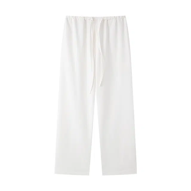 无畏东方 宽松微弹薄款纯色中腰休闲裤 男女同款