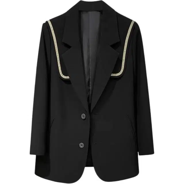 木清清 学院风洋气外套女春秋宽松气质休闲西装 女款