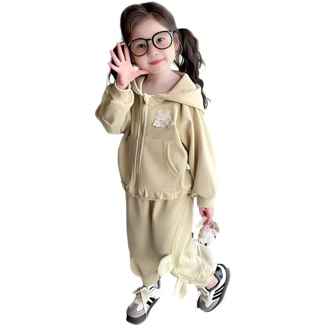 比比我休闲运动套装   女童春秋季大童百搭 时尚潮牌小孩衣服 小女孩长袖洋气时髦 舒适帅气轻便