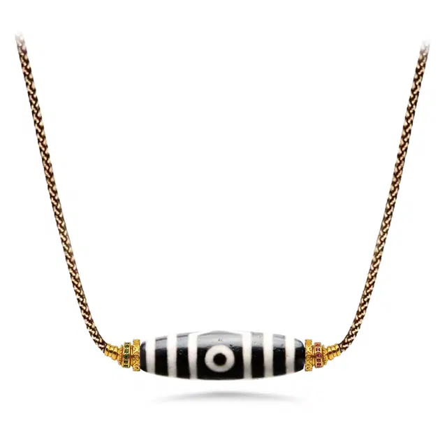 玉临门 招财转运 藏式三眼天珠手工编织绳吉祥平安百搭佛系挂件 顺利上岸#好运 玛瑙 项链 男女同款情侣款