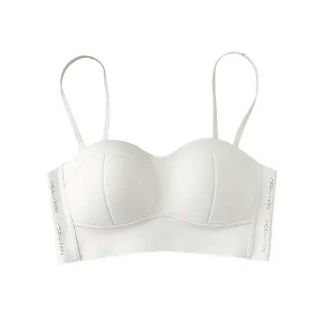 芬腾 无痕小胸显大聚拢法式半杯抹胸式内衣美背中厚杯防下垂收副乳文胸 女款