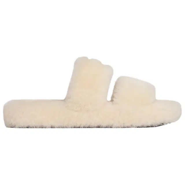 CELINE Fur Slides Triomphe