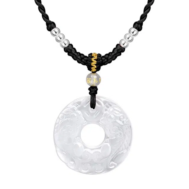 庆大福 貔貅平安扣 八方来财学业有成锦鲤上岸逢考必过福禄吉祥平安喜乐小众平安扣诸事顺利#好运 玉髓 项链 男女同款情侣款