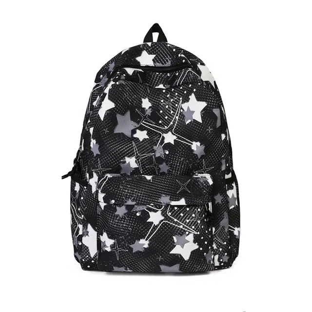 蔻蒂熊  高颜值书包女初中生高中扎染设计不撞款背包大容量上课装书舒适多功能 涤纶 双肩包 常规 青少年 黑色/粉色/绿色/蓝色/黄色