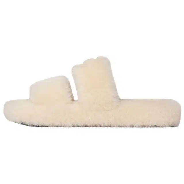 CELINE Fur Slides Triomphe