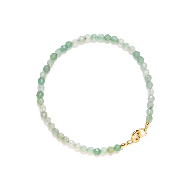 【匠心手作 温润细腻】 灵菲  新中式国风切面小米珠玉石手串国潮原创设计复古好运精致显白转运珠 #好运平安招财礼盒 东陵玉 手链 女款