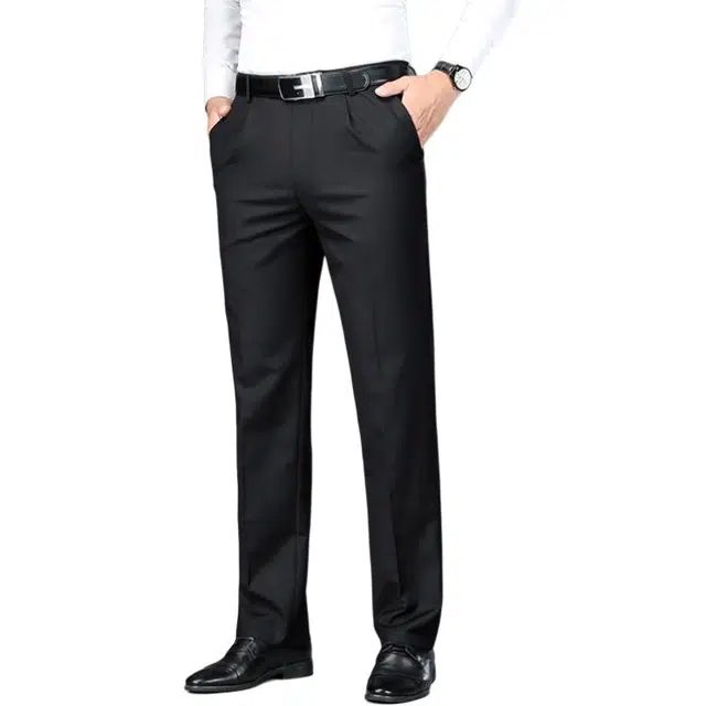 袋鼠 纯色轻商务长款舒适修身休闲裤通勤百搭职业正装微弹力垂感易打理西装裤 男女同款