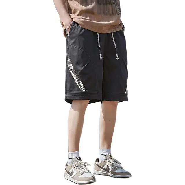 金盾 沙滩裤五分裤百搭冰丝透气宽松休闲短裤 男款