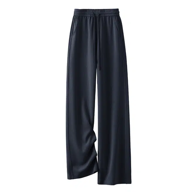 潞优野 莫代尔舒芙蕾高腰显瘦小个子直筒裤秋季休闲裤 女款