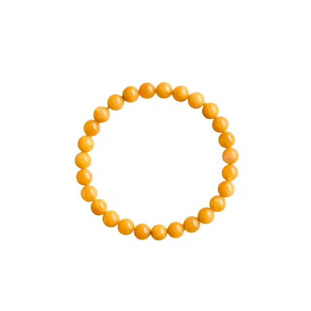 宣华意 国潮新中式轻奢时尚复古典雅高级 五行缺土补土 吉祥纳福 招财转运 单圈圆珠#好运 黄龙玉 手串 男女同款情侣款