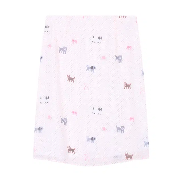 苏九儿 甜美夏季狗狗波点包臀半身裙休闲短裙 女款