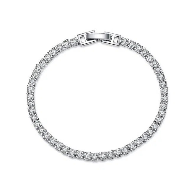 老冯记银楼 欧美小众轻奢锆石满天星 铜镀金 手链 女款