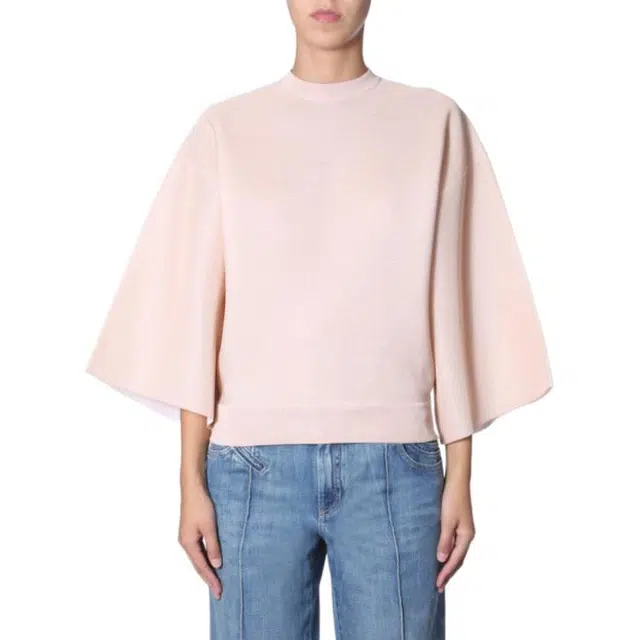 纪梵希 纯色圆领九分长袖针织衫 女款