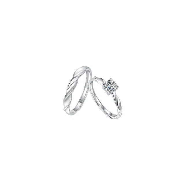 前方大荒野 星河之境对戒梦幻星空浪漫迷人精致优雅轻奢高级感时尚小众设计日常百搭开口可调 锆石 戒指 男女同款情侣款