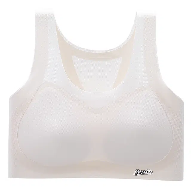 二三二三 亲肤柔软运动外穿薄款呼吸感防下垂无痕舒适侧收副乳纯色美背时尚百搭运动甜美简约无钢圈文胸 女款