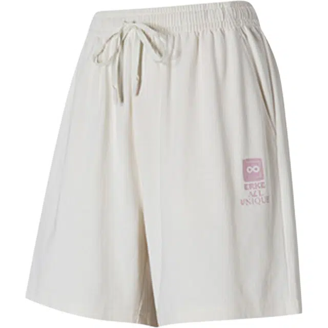 鸿星尔克 透气宽松字母舒适简约休闲短裤 女款