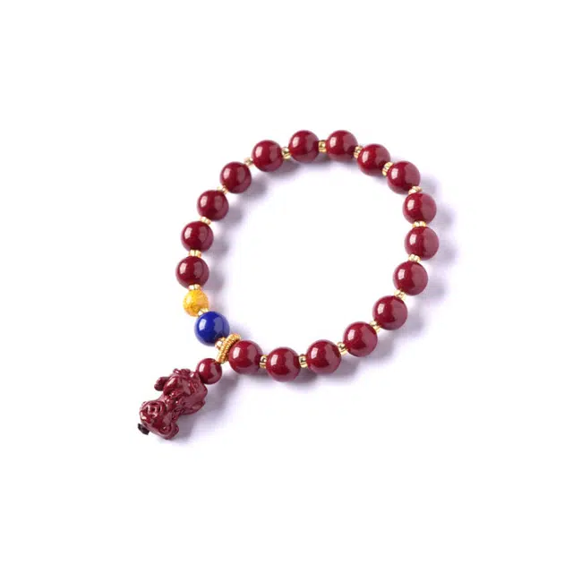 【匠心手作 招财貔貅】 灵菲 真品高含量紫金砂貔貅 新中式国风蛇年本命年平安吸金转运珠 #招财太岁守护雄黄礼盒#好运 朱砂 手串 女款