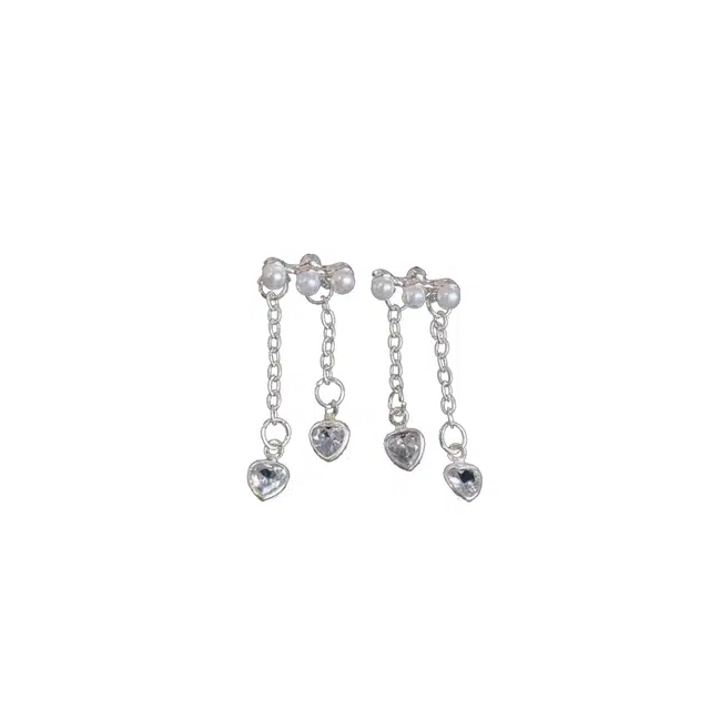 澜耀 珠链钻露 排钻链条水滴 简约精致高级感耳饰 铜合金 耳环 女款