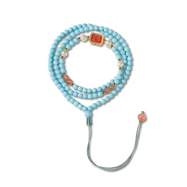 匠锁心玉 多圈新中式 国潮文玩松 简约大气时尚百搭 小众设计珠串佛珠轻奢高级感 转运 吉祥如意招财纳福#好运 琉璃 手串 男女同款情侣款