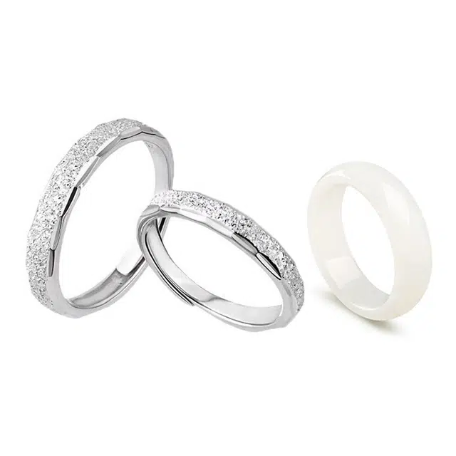 【银河繁星】轻奢闪耀高颜值小众独特气质高级感情侣对戒时髦百搭恋爱告白开口戒可调节#好运 静范 合金 菩提根 戒指 男女同款情侣款