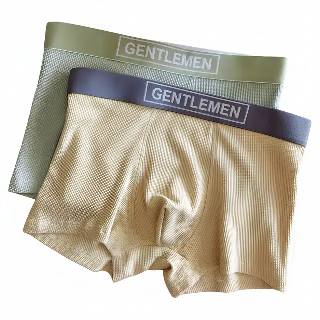 潞优野 高级感商务莫代尔棉混纺舒适透气简约潮男平角内裤 男款