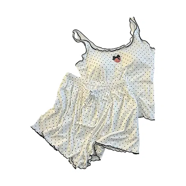 顶瓜瓜 夏季女透气简约时尚休闲亲肤舒适面料家居服睡衣套装 女款
