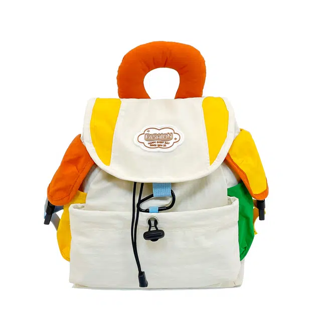 垣途者 小清新撞色 尼龙 双肩包 女款 拼色