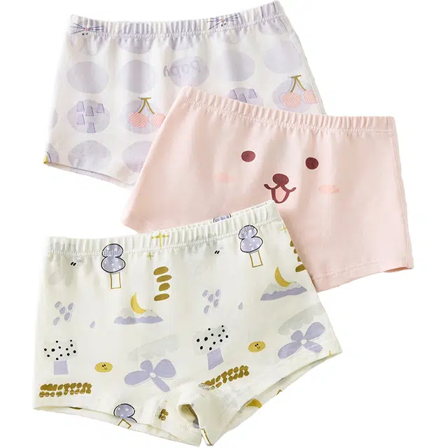 童泰 女童短裤女孩吸汗透气四角裤中大童可爱舒适平角裤内裤婴幼童