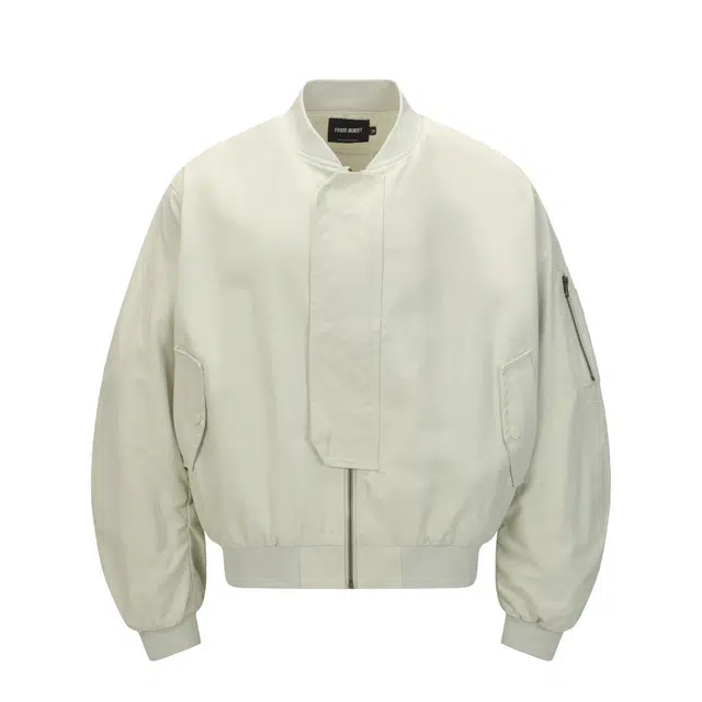 艾梵斯贝 美式复古潮流图像字母印花镰刀袖小众设计款高级感无性别主义潮酷高街风时尚简约百搭日常宽松休闲夹克 男女同款