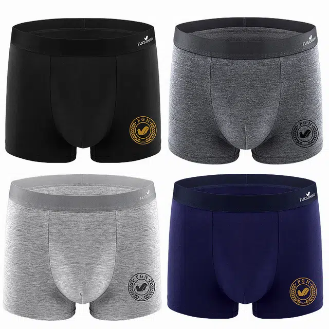 富贵鸟 经典版舒适透气抗菌平角内裤 男款
