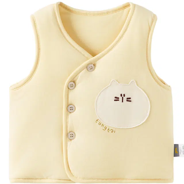 童泰马甲 秋冬季纯棉夹棉宝宝衣服儿童外出坎肩男女童加厚背心 婴幼童