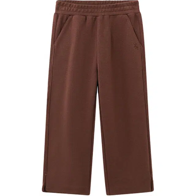 英氏针织运动裤 保暖中大童直筒裤纯色休闲中腰长裤