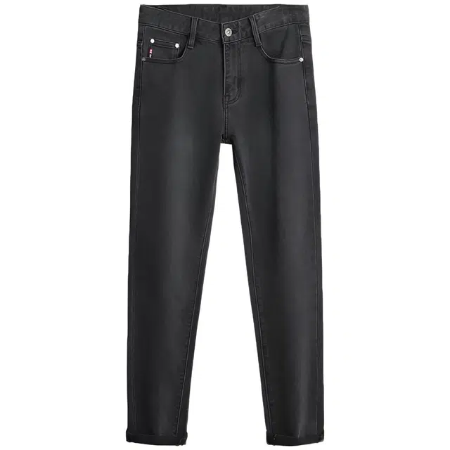 特斯型 时尚潮流男秋季直筒修身弹力轻奢商务灰长裤子牛仔裤 男款