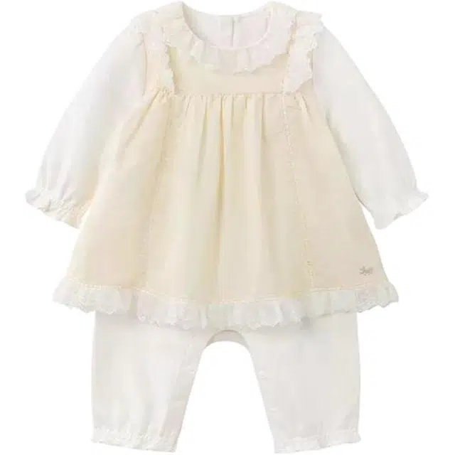 英氏爬服 碎花可爱春秋长袖长爬