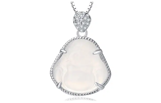 老庙 白月光佛公套链 本命佛弥勒佛新中式平安喜乐招财纳福挂坠#好运天然 玉髓 项链 女款