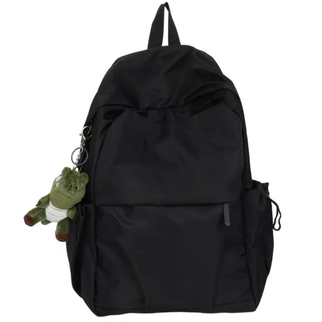 蔻蒂熊 大容量男士休闲旅行包电脑包背包初高中大学生轻便书包 尼龙布 双肩包 常规 青少年 米白色/灰色/黑色/酒红色