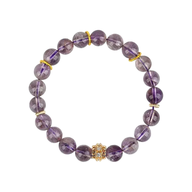 芳缘小傅 九紫离火紫气东来上岸小众转运佛珠串珠 时来运能量磁场气质百搭 礼盒装#好运 紫水晶 手串 男女同款情侣款