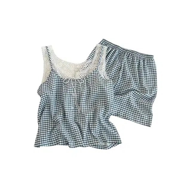 顶瓜瓜 夏季女简约休闲设计家居服睡衣套装 女款