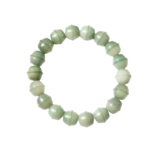 芳缘小傅 本命年有钱花莲花转运珠 文玩手持佛珠招财纳福复古国风雕刻蜜罐高品质渐变 #好运 菩提根 手串 男女同款情侣款