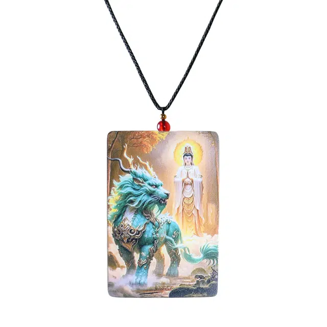 嫒柯 国潮新中式百搭轻奢简约高级设计感素雅美观复古风文艺风恭喜发财财运亨通转运节节高#好运 楠木 项链 男女同款情侣款