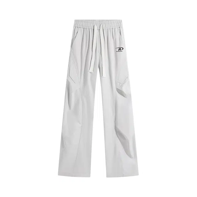 梓润格 美式高街户外多功能速干褶皱伞兵宽松垂感微喇显高显瘦百搭直筒休闲裤 男女同款