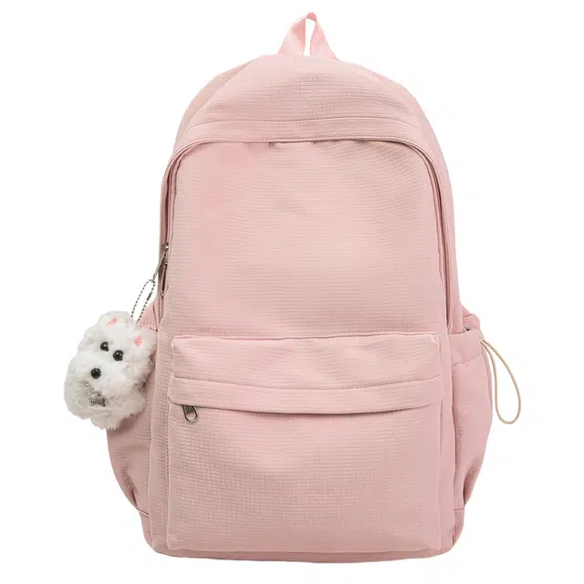 蔻蒂熊 书包女高中大学生初中生校园百搭森系日系韩版原宿风大容量高颜值 涤纶 双肩包 常规 青少年 白色/黑色/粉色/黄色/紫罗兰