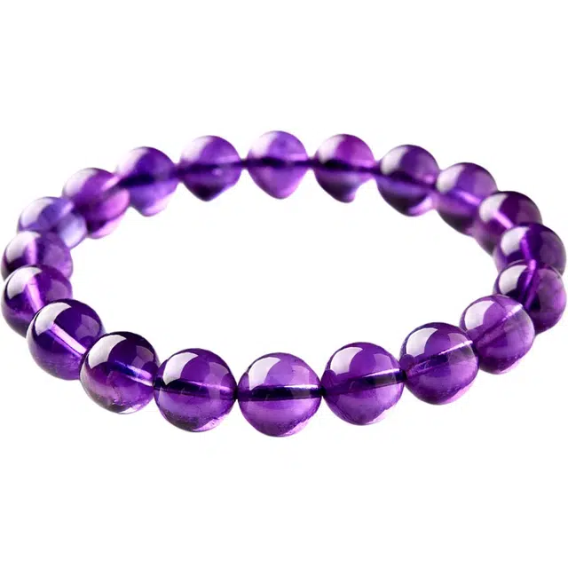 【匠心手作 九紫离火】 灵菲 珍藏级进口乌拉圭新中式国潮招财纳福转运珠本命年轻奢小众简约#好运 紫水晶 手串 男女同款情侣款