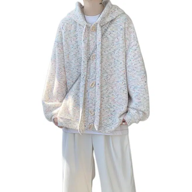 北欧攻略 美式复古慵懒风情侣秋冬潮牌卫衣开衫日常通勤穿搭绒感外套 男女同款