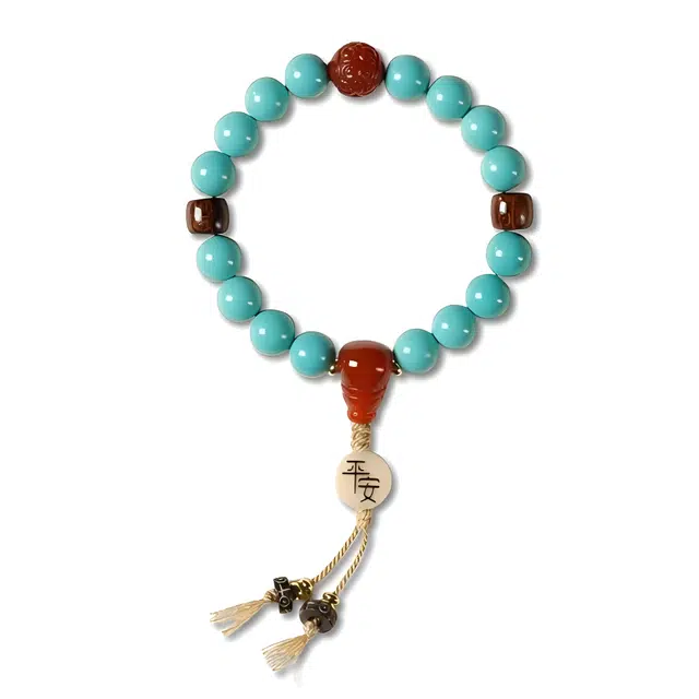 匠锁心玉 平安喜乐 新中式国潮文玩 简约大气时尚百搭 小众设计珠串轻奢高级感 转运 吉祥如意招财纳福#好运 琉璃 手串 男女同款情侣款