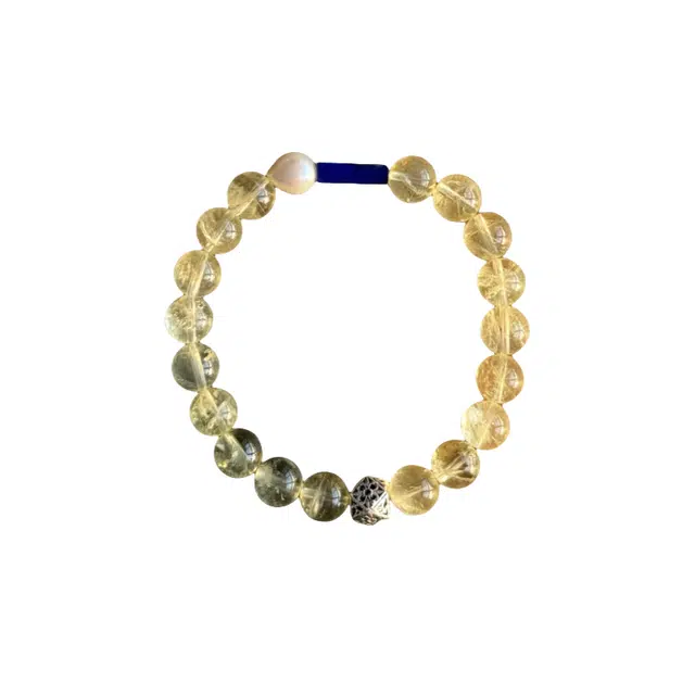 子婳 扎根大地信心能量满满灵动招财转运暴富多福小众简约气质手饰#好运 黄水晶 手串 女款