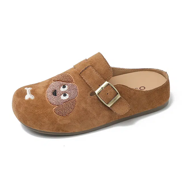 乐乐鱼 软底一脚蹬简约可爱外穿时尚 防磨包头拖鞋 女