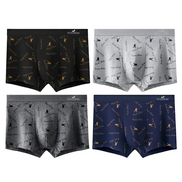 富贵鸟 舒适透气吸湿排汗多色可选平角内裤 男款