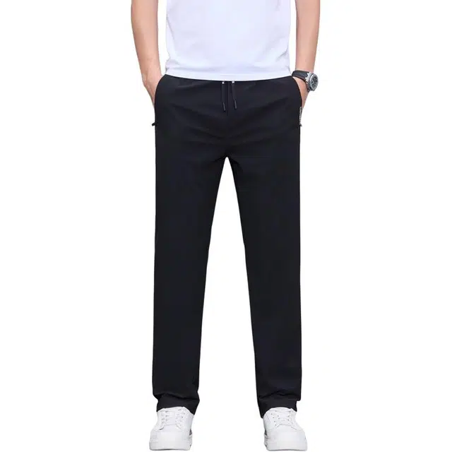 协协乐 冰丝夏季薄款凉感透气美式百搭潮牌直筒青少年韩版潮流休闲裤 男款